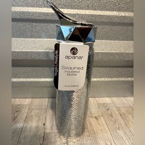 Apana Shimmering Silver Insulated Bottle
